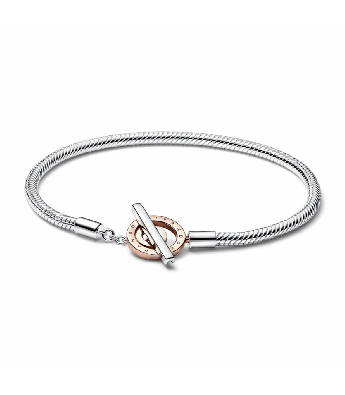PULSERA PANDORA SIGNATURE CADENA DE SERPIENTE CIERRE EN T  582309C00