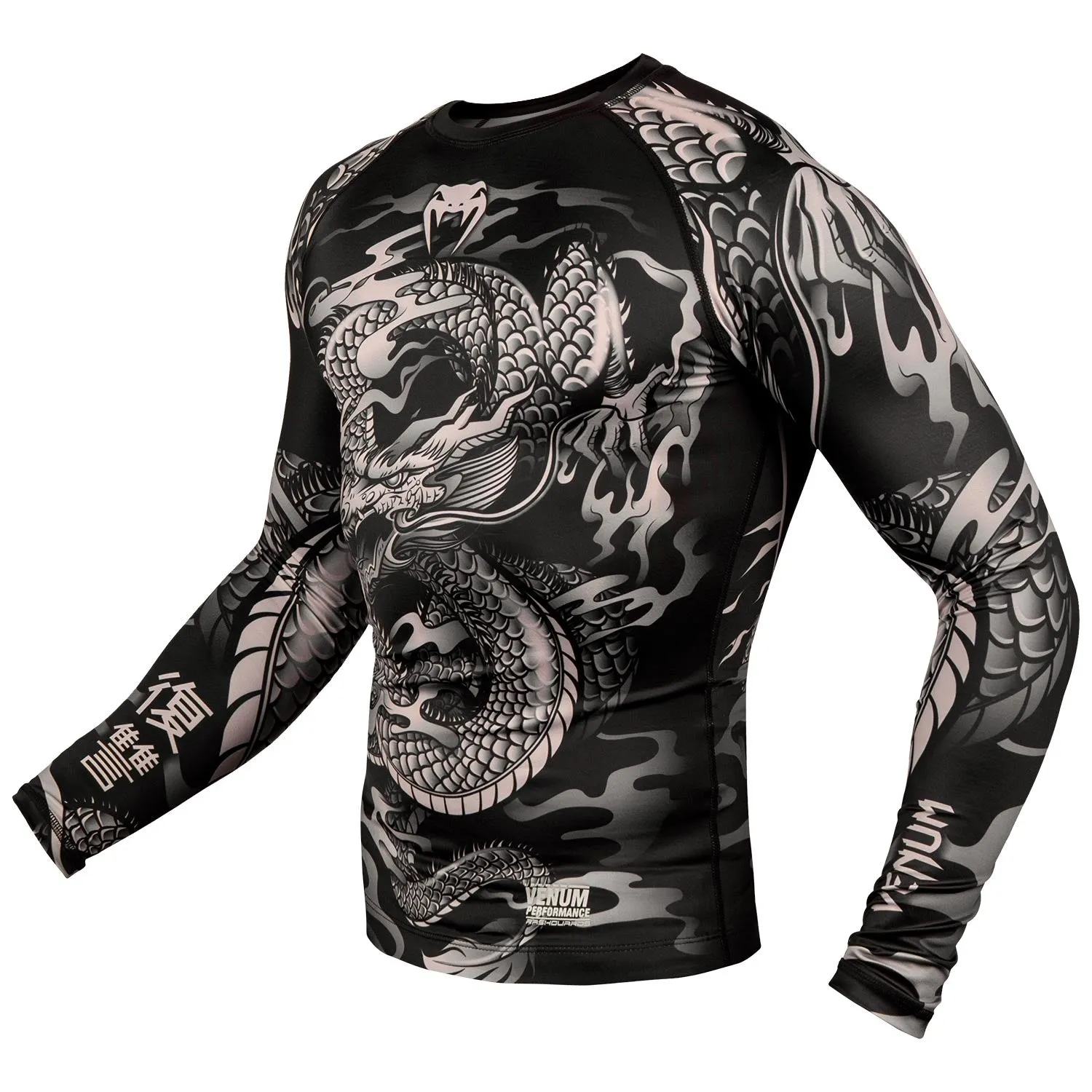 RASHGUARD VENUM DRAGON'S FLIGHT  MANGA LARGA  NEGRO/ARENA