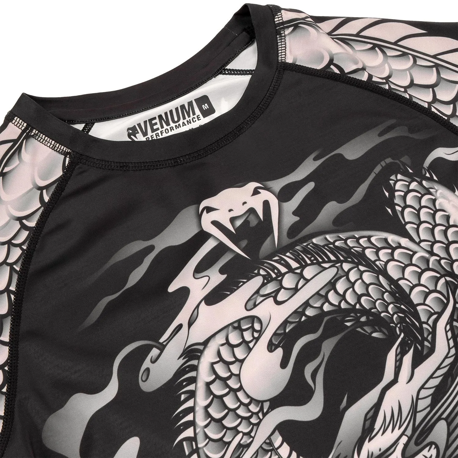 RASHGUARD VENUM DRAGON'S FLIGHT  MANGA LARGA  NEGRO/ARENA