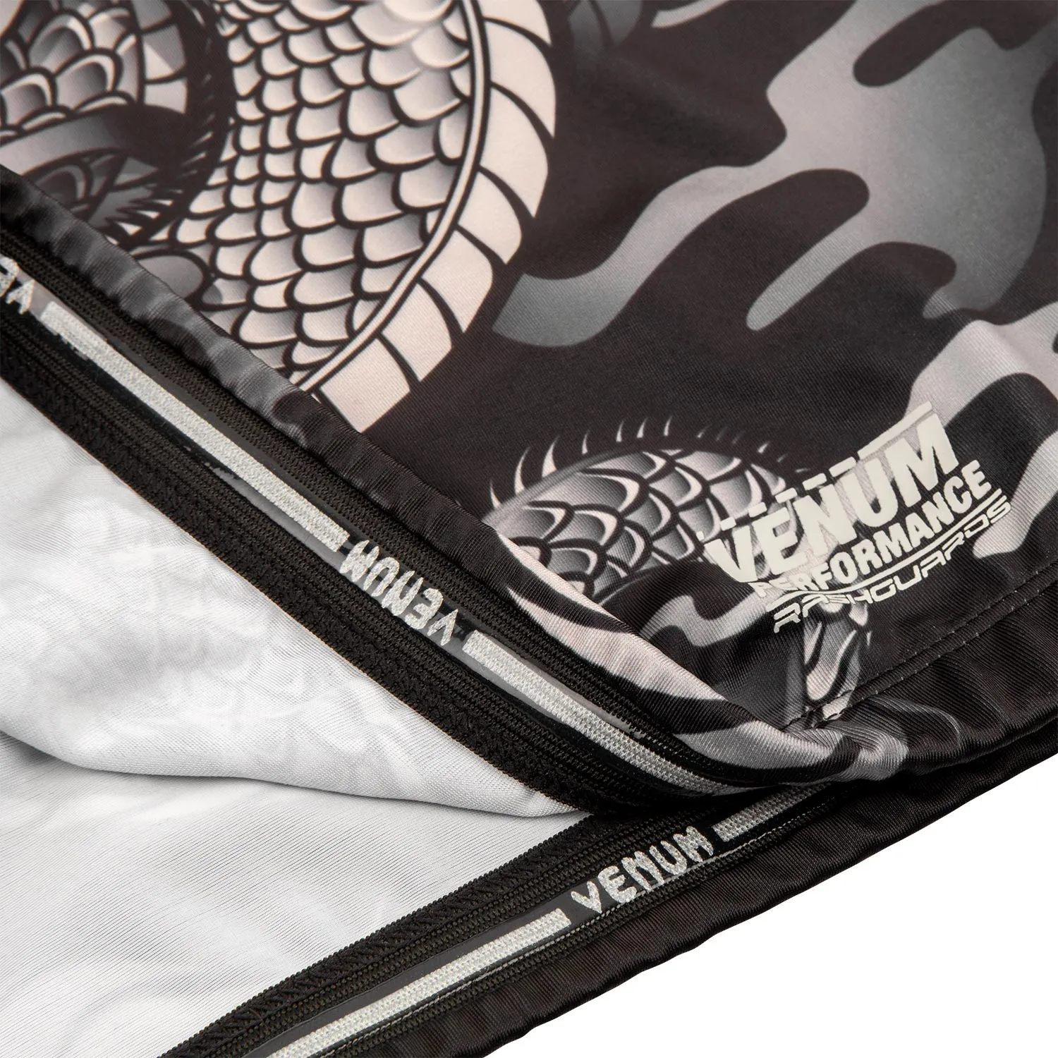 RASHGUARD VENUM DRAGON'S FLIGHT  MANGA LARGA  NEGRO/ARENA