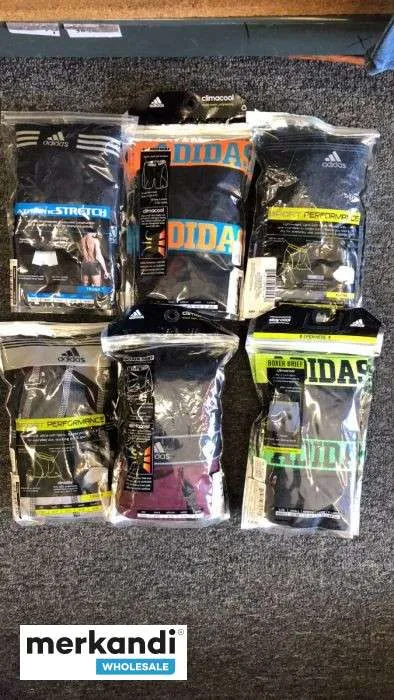 ROPA INTERIOR AL POR MAYOR DE ADIDAS: PAQUETE SURTIDO DE 12 PARA HOMBRE EN TALLAS SXL