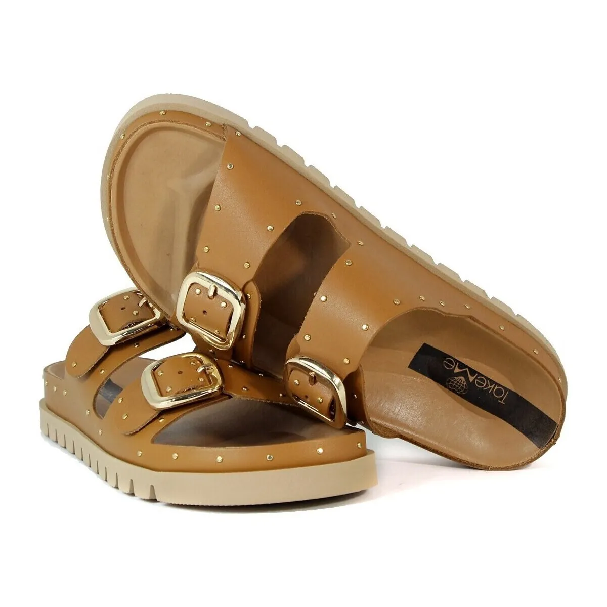 SANDALIAS BIO CON TACHUELAS  TELL CUERO