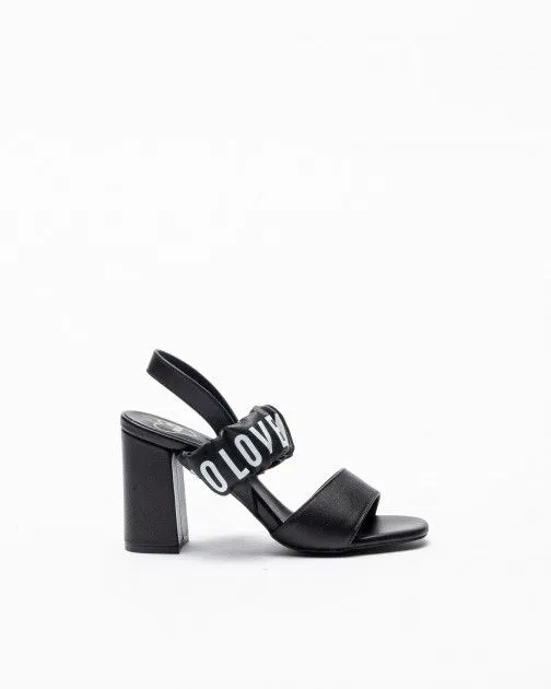 Sandalias de tacón alto Love Moschino JA16358G0G Negro