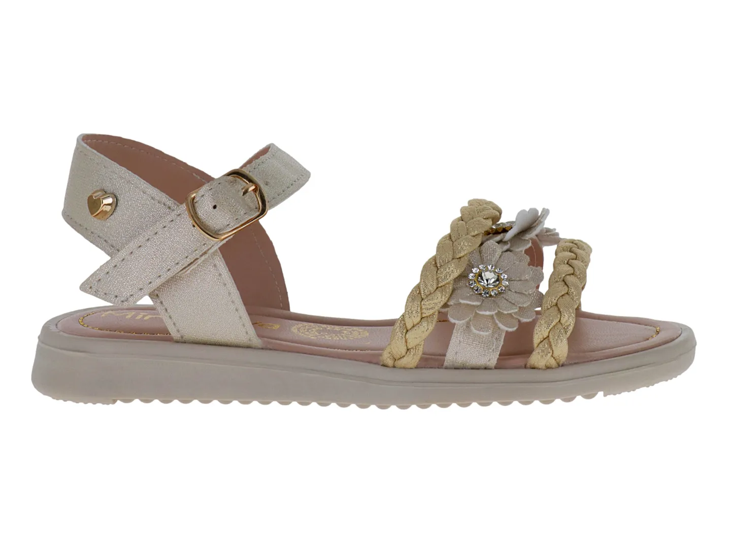 Sandalias Miroslava 1518 Oro Para Niña
