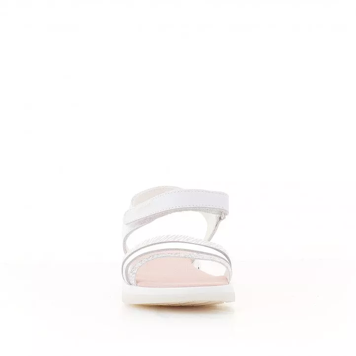 sandalias Pablosky blancas con detalles metálicos