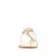 Sandalias planas Alma en pena beige con brillantes