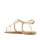 Sandalias planas Alma en pena beige con brillantes