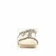 Sandalias planas Alma en pena beige con detalles de flores