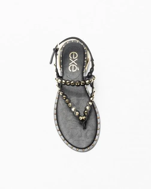 SANDALIAS PLANAS EXé VF20563 NEGRO