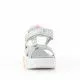 Sandalias plataformas Replay plateadas con detalles naranjas