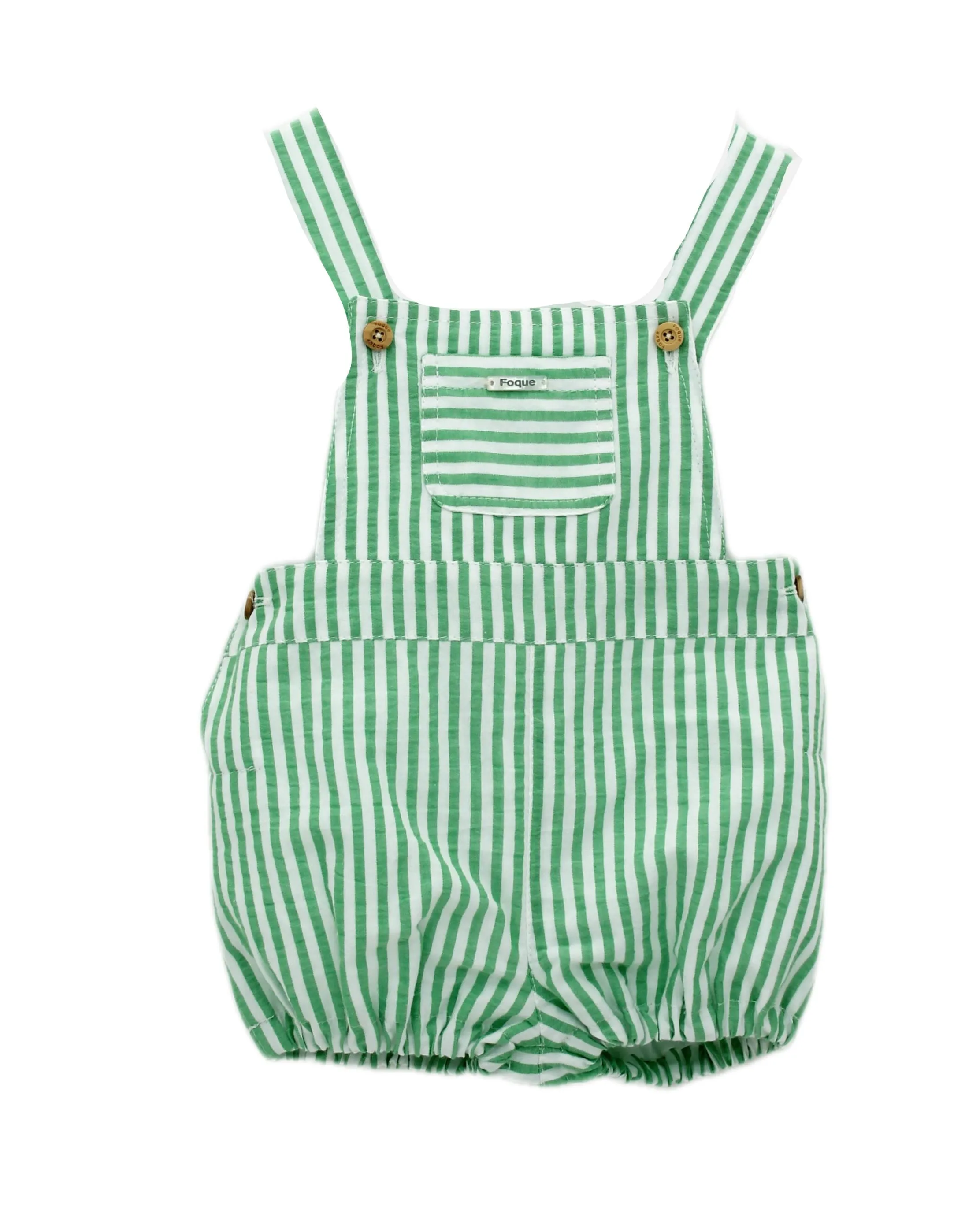 Set for boy. Striped overalls and blouse.