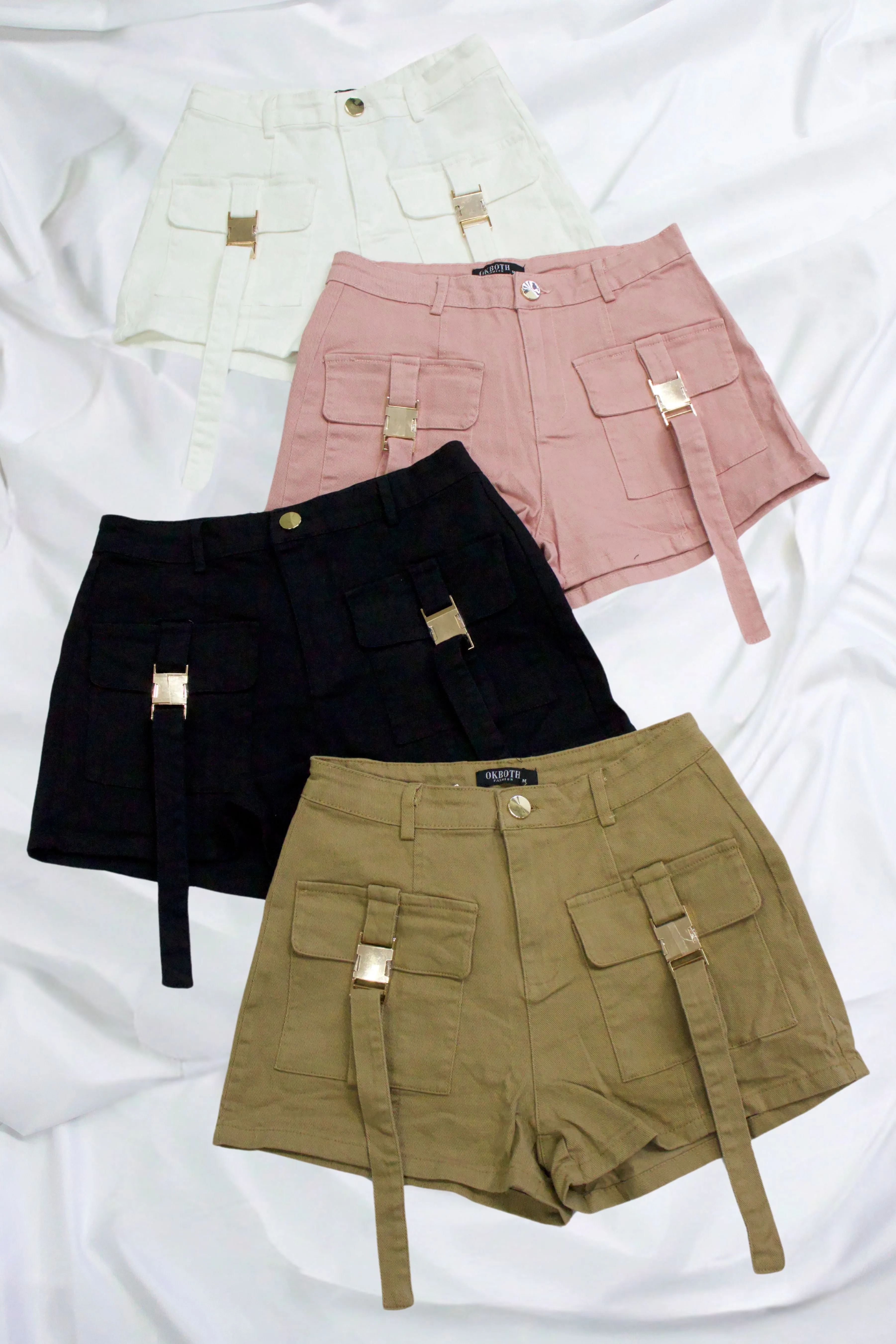 SHORT ESTILO CARGO BROCHE METLICO PS809