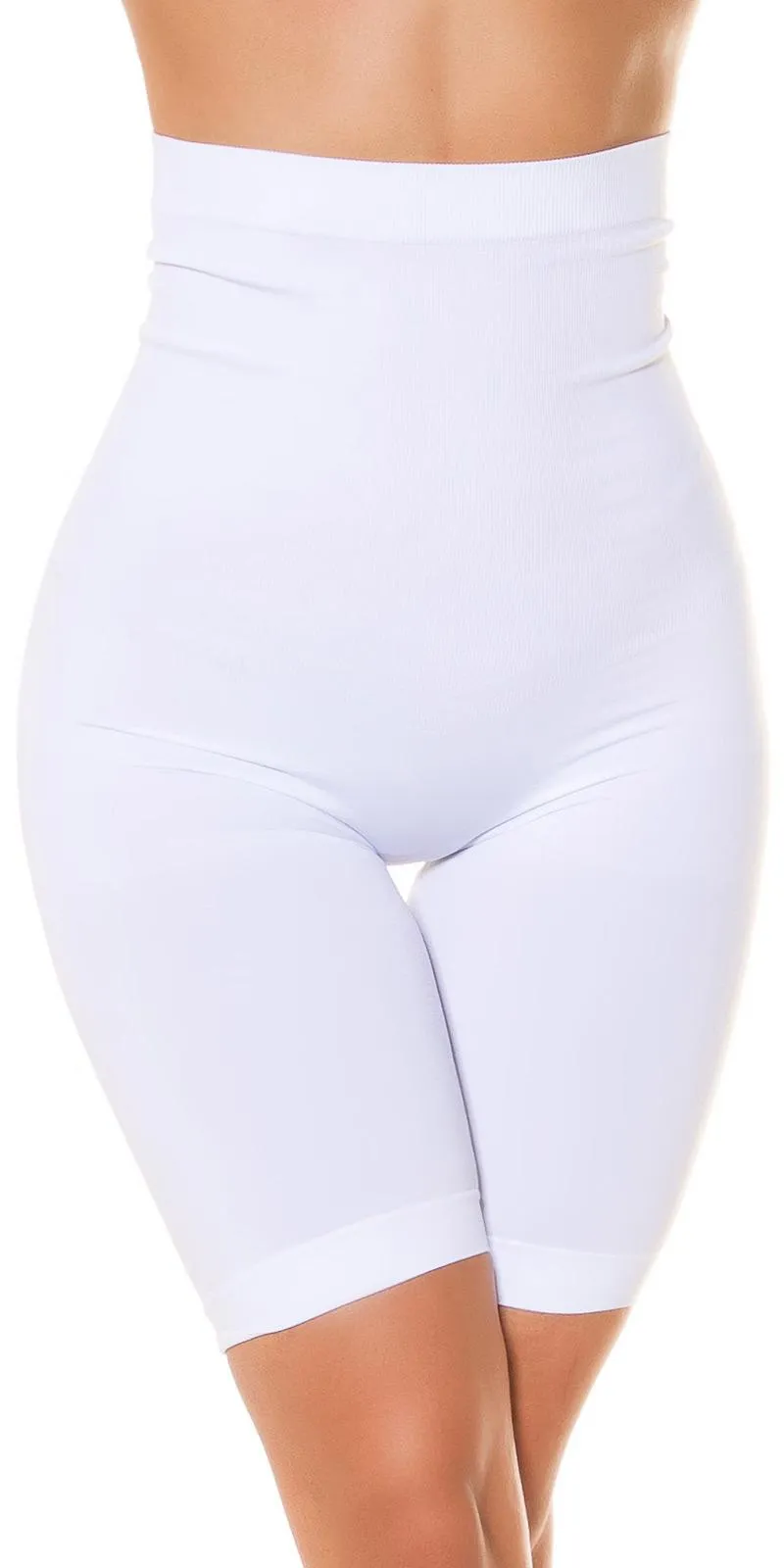 Shorts deportivo blanco cintura alta 
