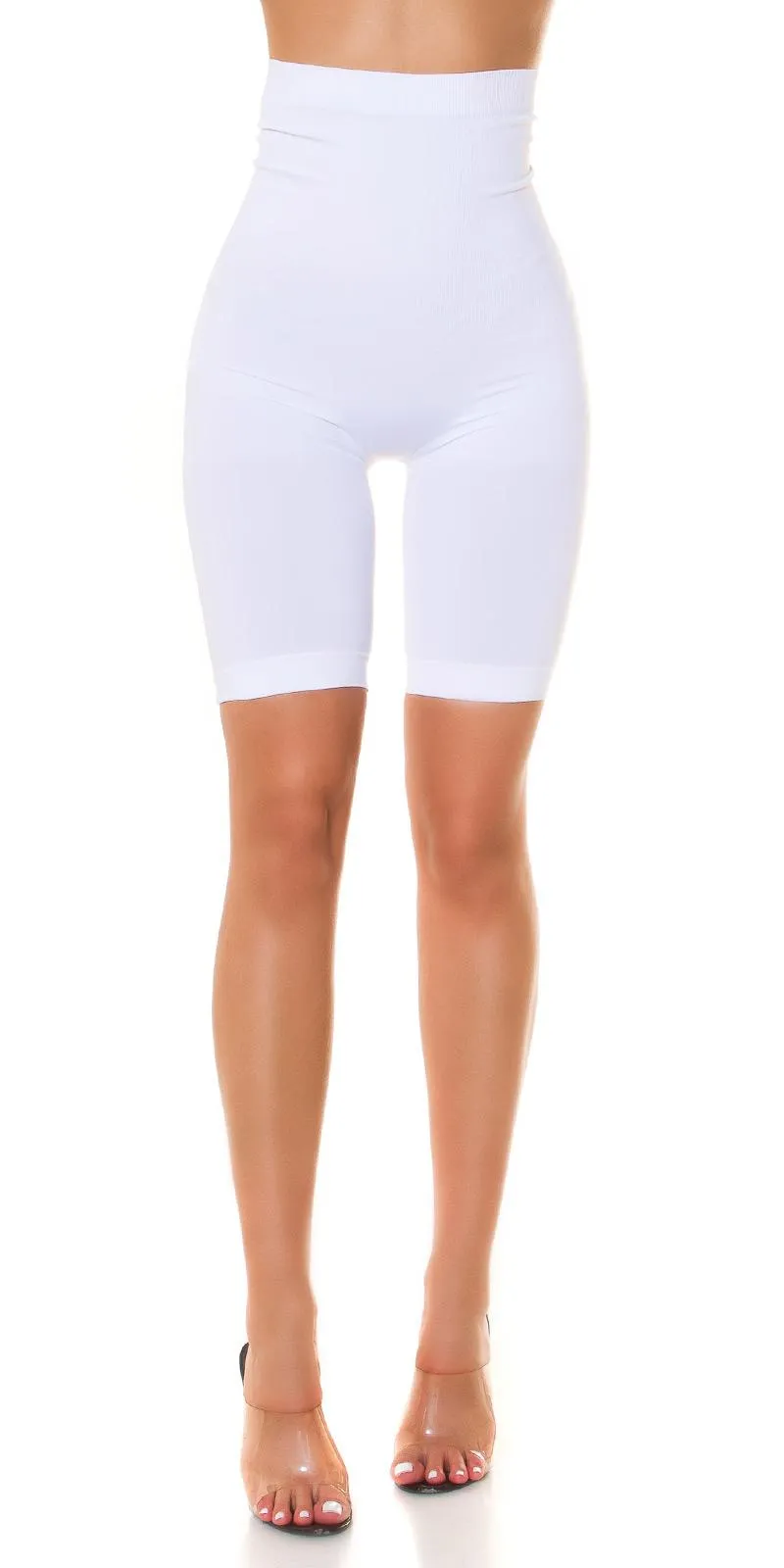 Shorts deportivo blanco cintura alta 
