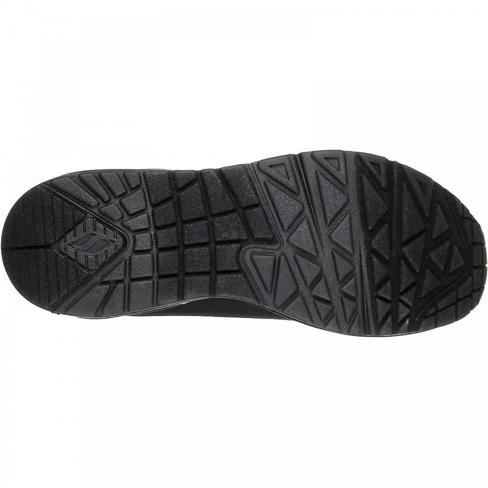 Skechers Uno Stand On Air para mujer | Negro | Zapatilla de moda con cordones para mujer