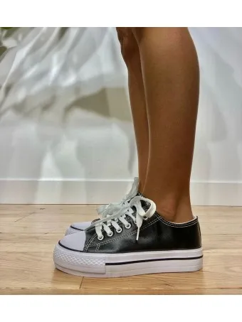 Sneaker Polipiel Plataforma ENERY Negro