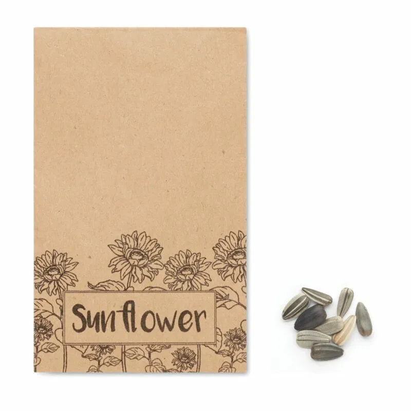 Sobre de semillas de girasol merchandising