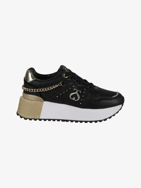 Solo Soprani DEBORA LEATHER Zapatillas de mujer con plataforma plana y cadena