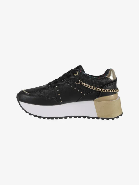 Solo Soprani DEBORA LEATHER Zapatillas de mujer con plataforma plana y cadena