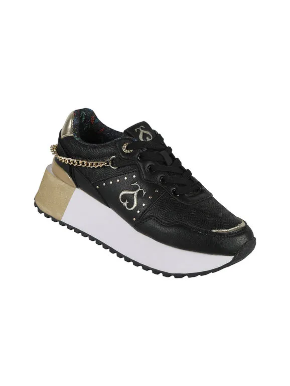Solo Soprani DEBORA LEATHER Zapatillas de mujer con plataforma plana y cadena
