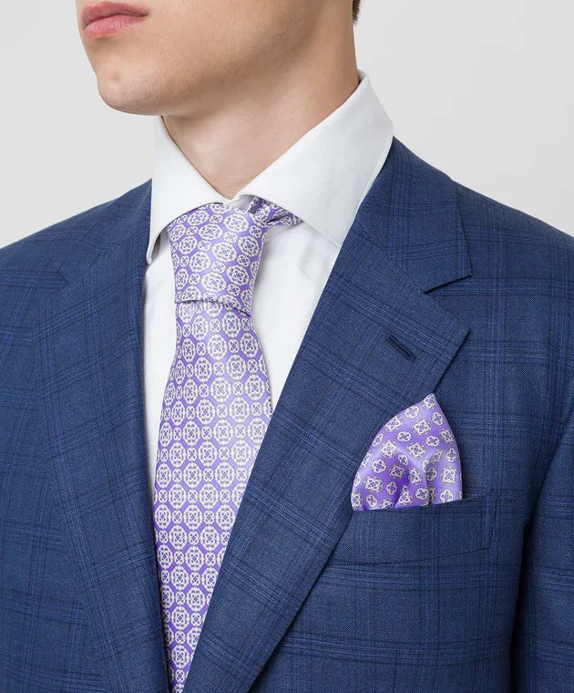 Stefano Ricci Patterned tie and pocket square set