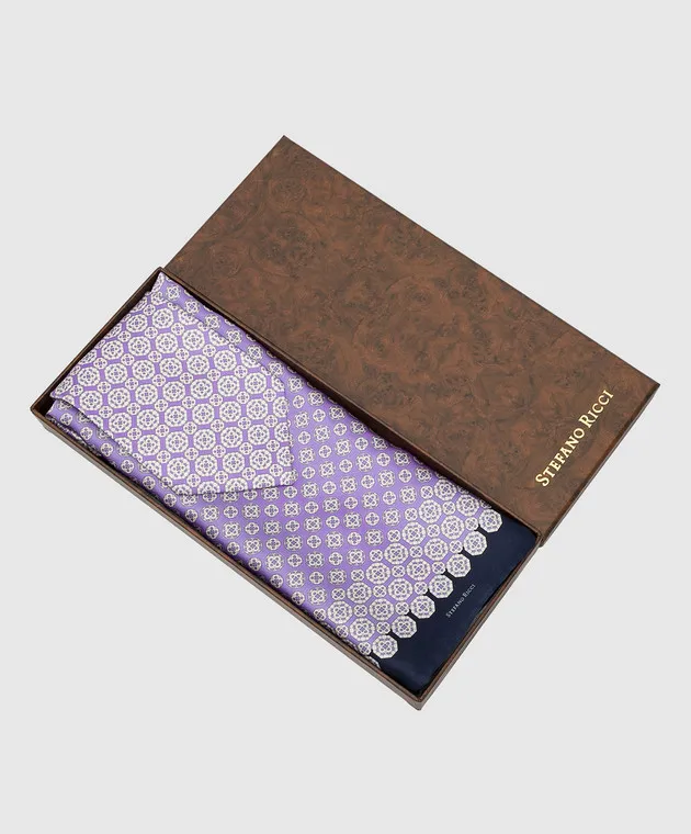 Stefano Ricci Patterned tie and pocket square set