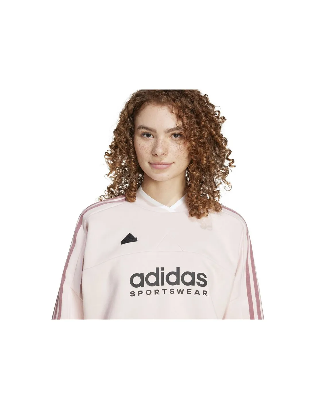 Sudadera adidas Tiro Cut 3 Bandas Fleece Mujer Rosa