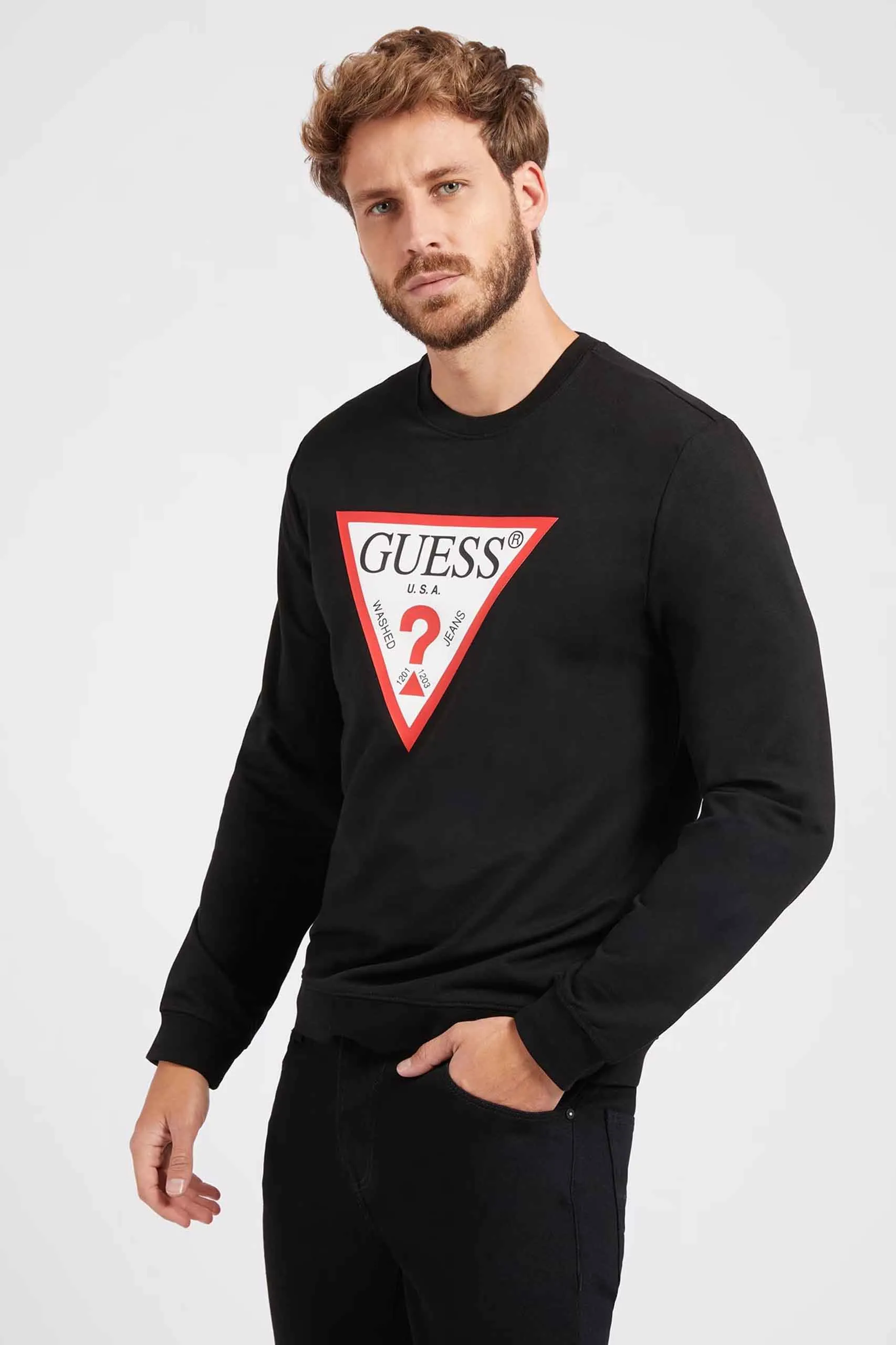 Sudadera para hombre de Guess Jeans – M2YQ37K6ZS1