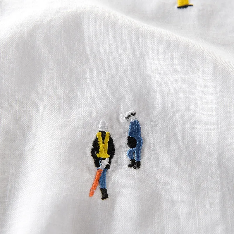 TSHIRT MANGA CORTA DE LINO PARA HOMBRE