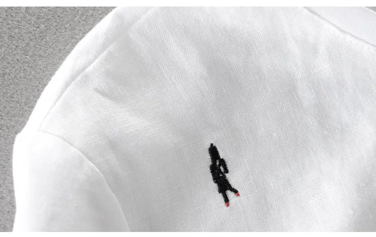 TSHIRT MANGA CORTA DE LINO PARA HOMBRE