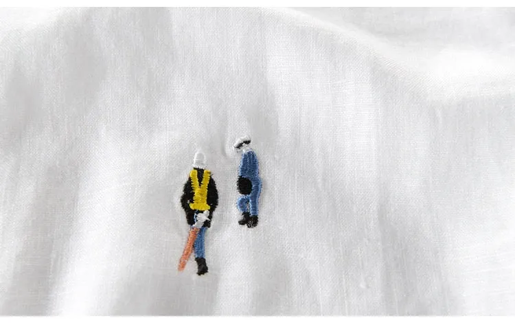 TSHIRT MANGA CORTA DE LINO PARA HOMBRE
