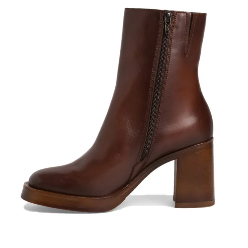 TAMARIS 25032 Marrón Botín liso tacón alto mujer