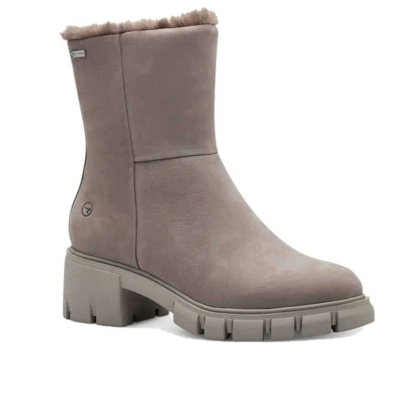 TAMARIS 26417 Grey Botín liso pelo tacón medio mujer