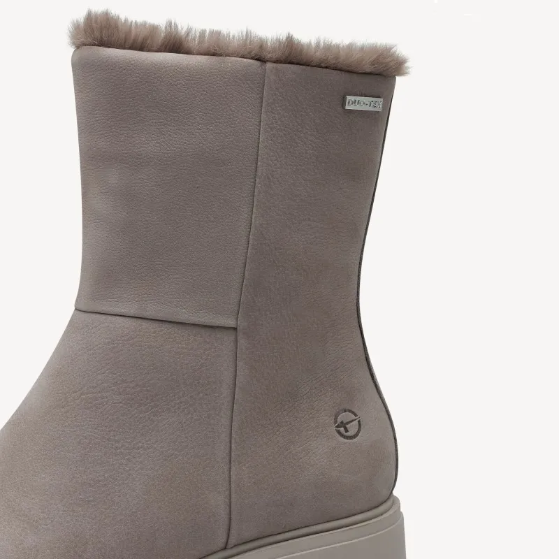 TAMARIS 26417 Grey Botín liso pelo tacón medio mujer