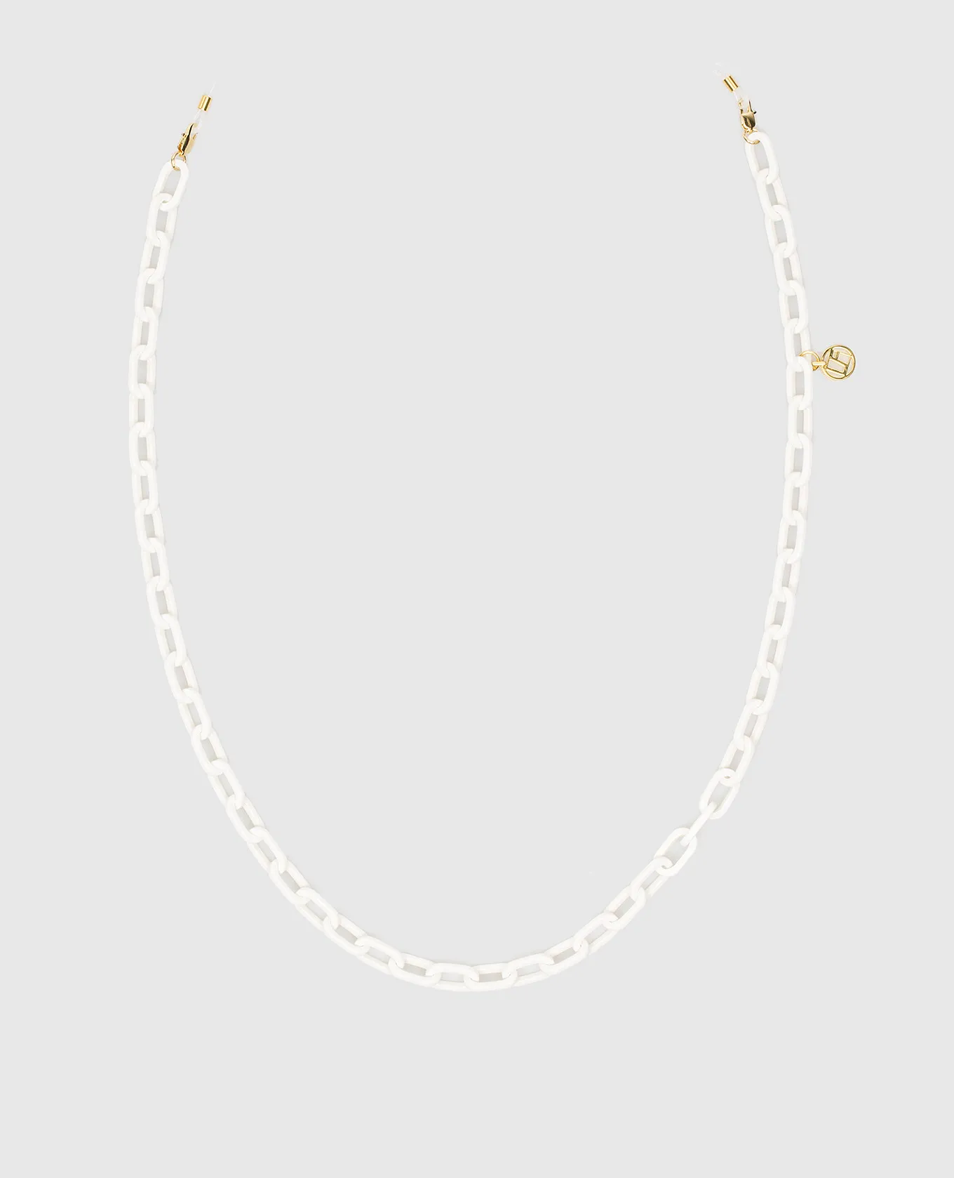 The Attico by Linda Farrow White chain for SMALL SQUARE glasses