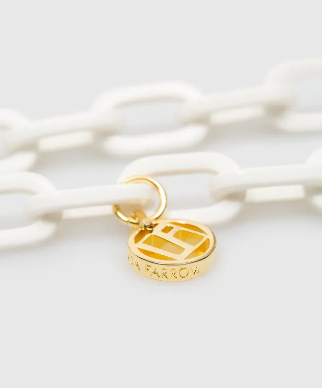 The Attico by Linda Farrow White chain for SMALL SQUARE glasses