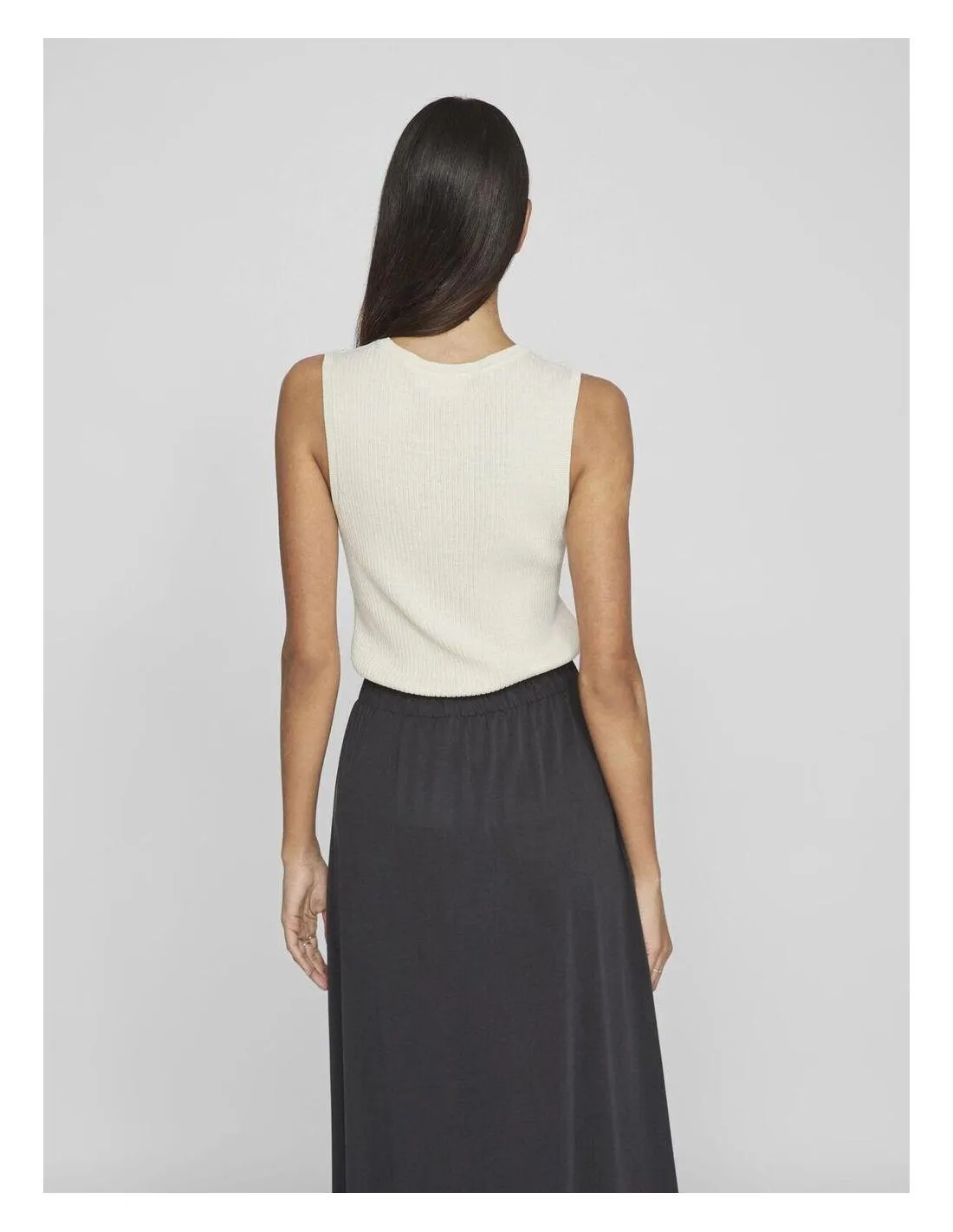 TOP DE PUNTO BEIGE VILA CLOTHES ISLA
