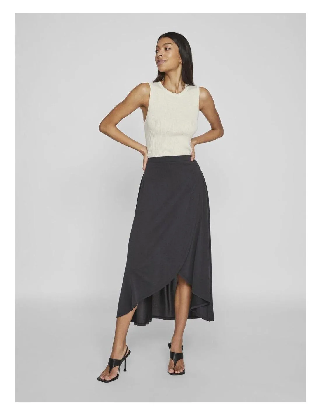 TOP DE PUNTO BEIGE VILA CLOTHES ISLA