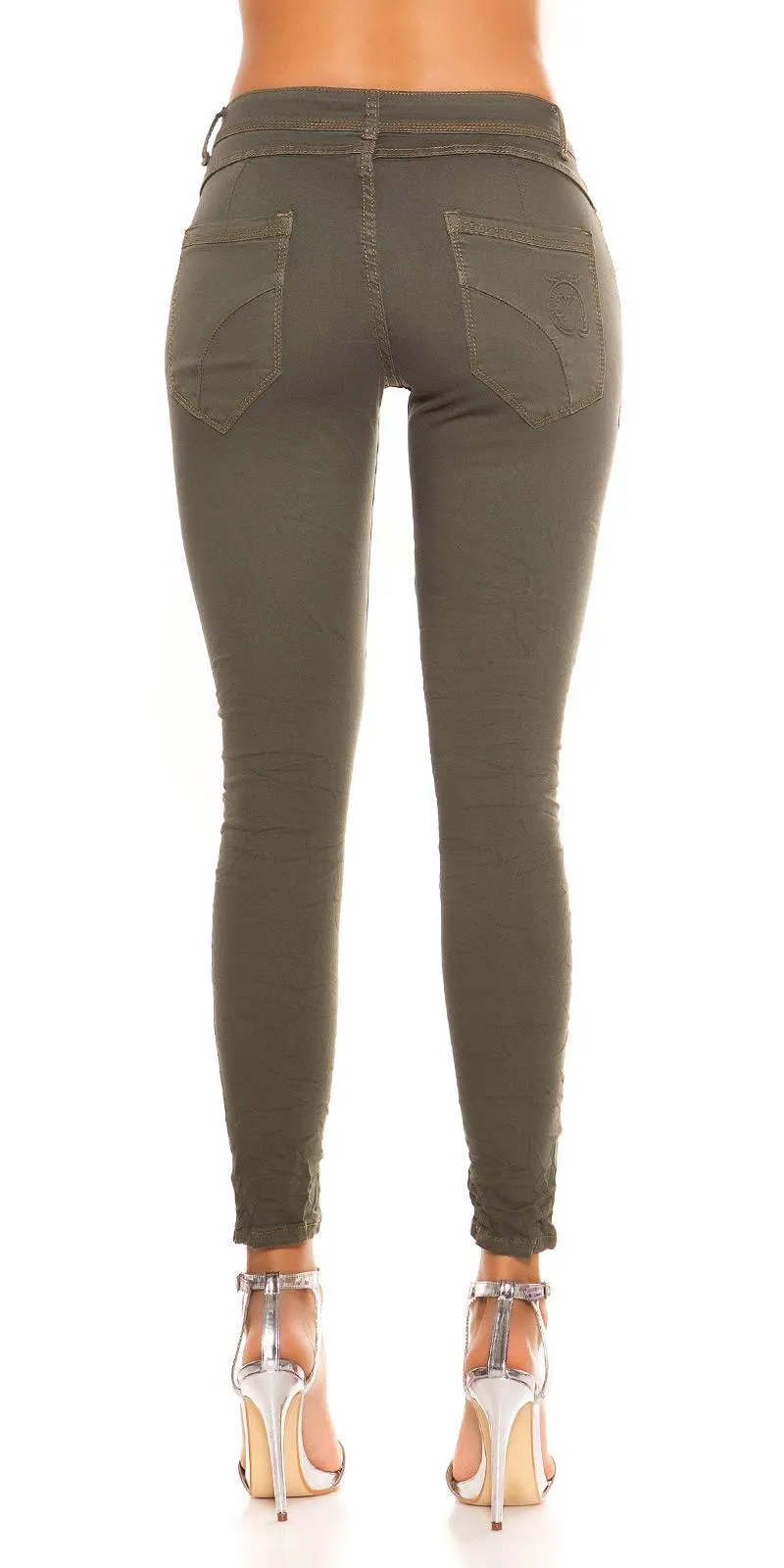 Trendy skinny con entrepierna Khaki