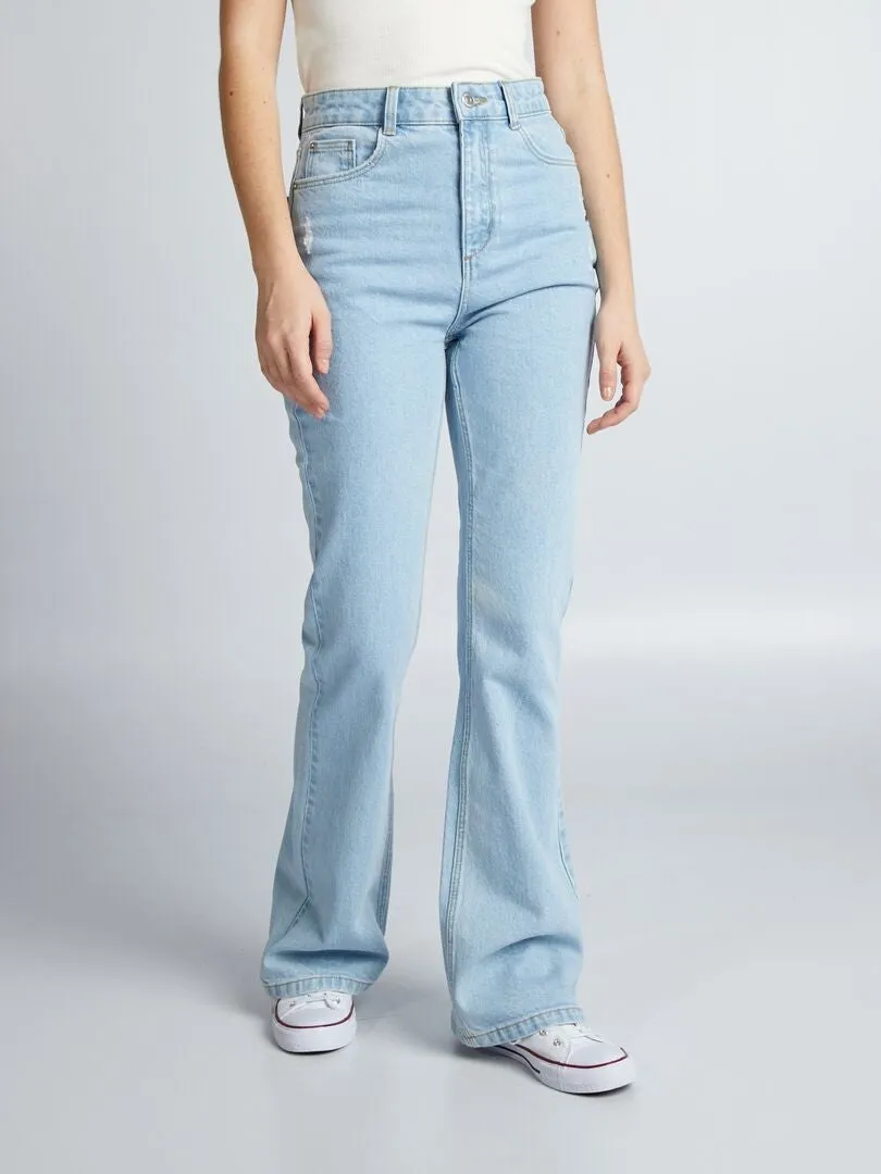 VAQUERO FLARE/BOOTCUT DE TIRO ALTO  AZUL