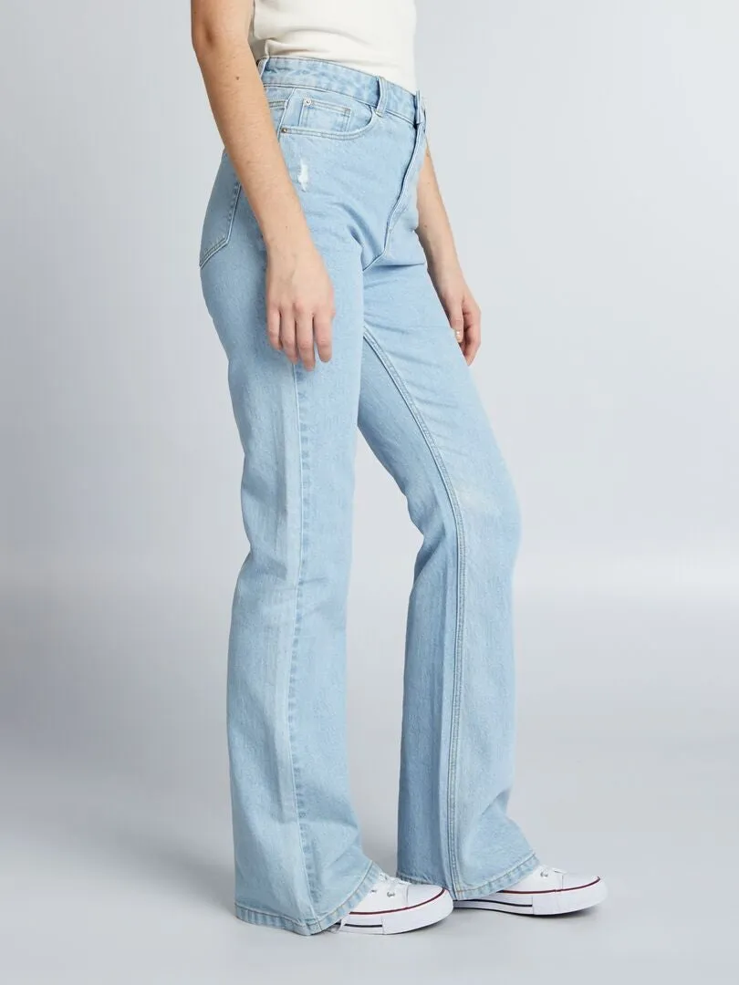 VAQUERO FLARE/BOOTCUT DE TIRO ALTO  AZUL