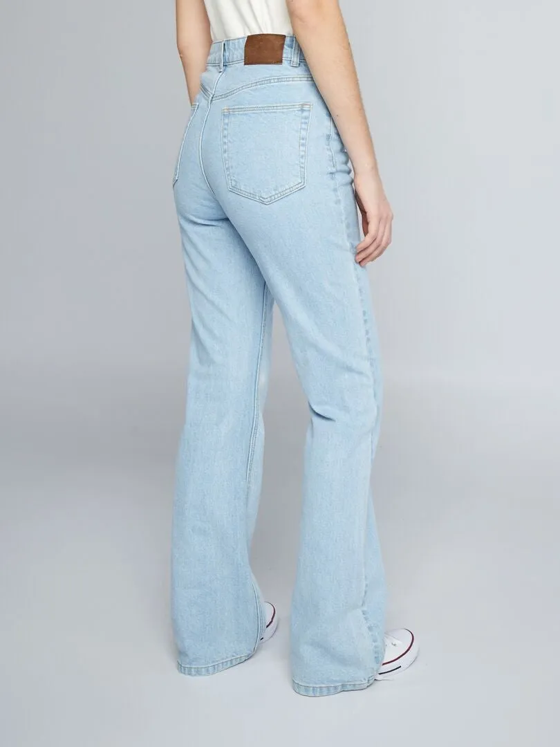 VAQUERO FLARE/BOOTCUT DE TIRO ALTO  AZUL
