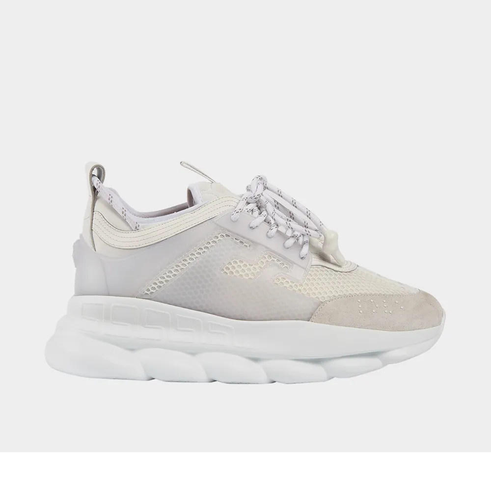 VERSACE ZAPATOS UNISEX CHAIN REACTION ZAPATILLASBLANCO