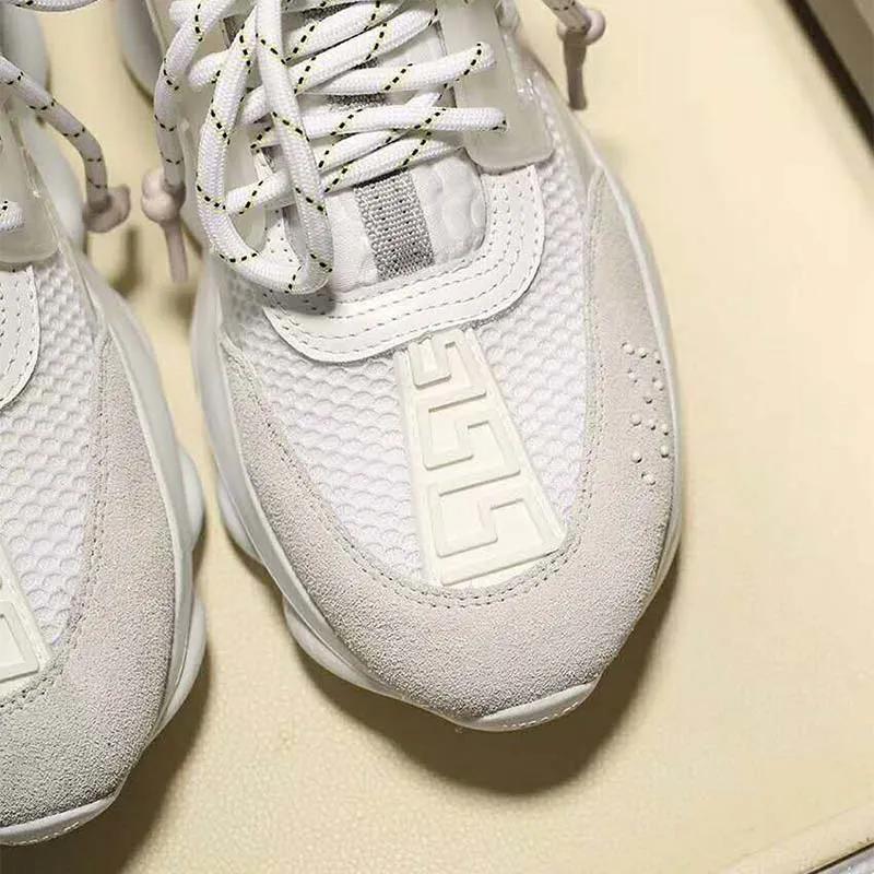 VERSACE ZAPATOS UNISEX CHAIN REACTION ZAPATILLASBLANCO