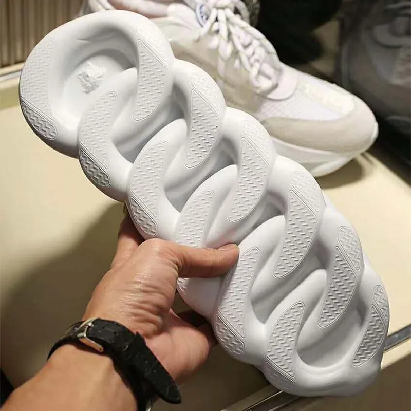 VERSACE ZAPATOS UNISEX CHAIN REACTION ZAPATILLASBLANCO