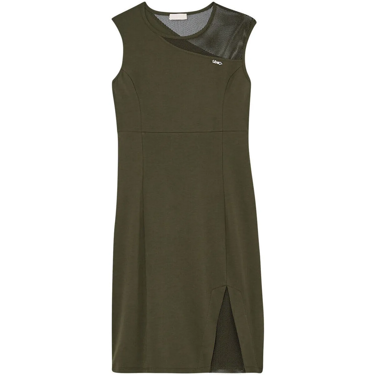 Vestido con detalles de malla