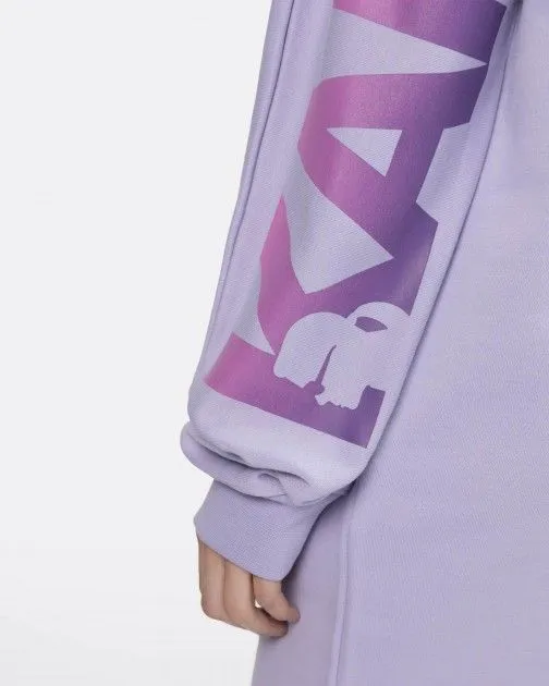 Vestido Karl Lagerfeld Big Logo Sweat Dress 230W1355 Lilás