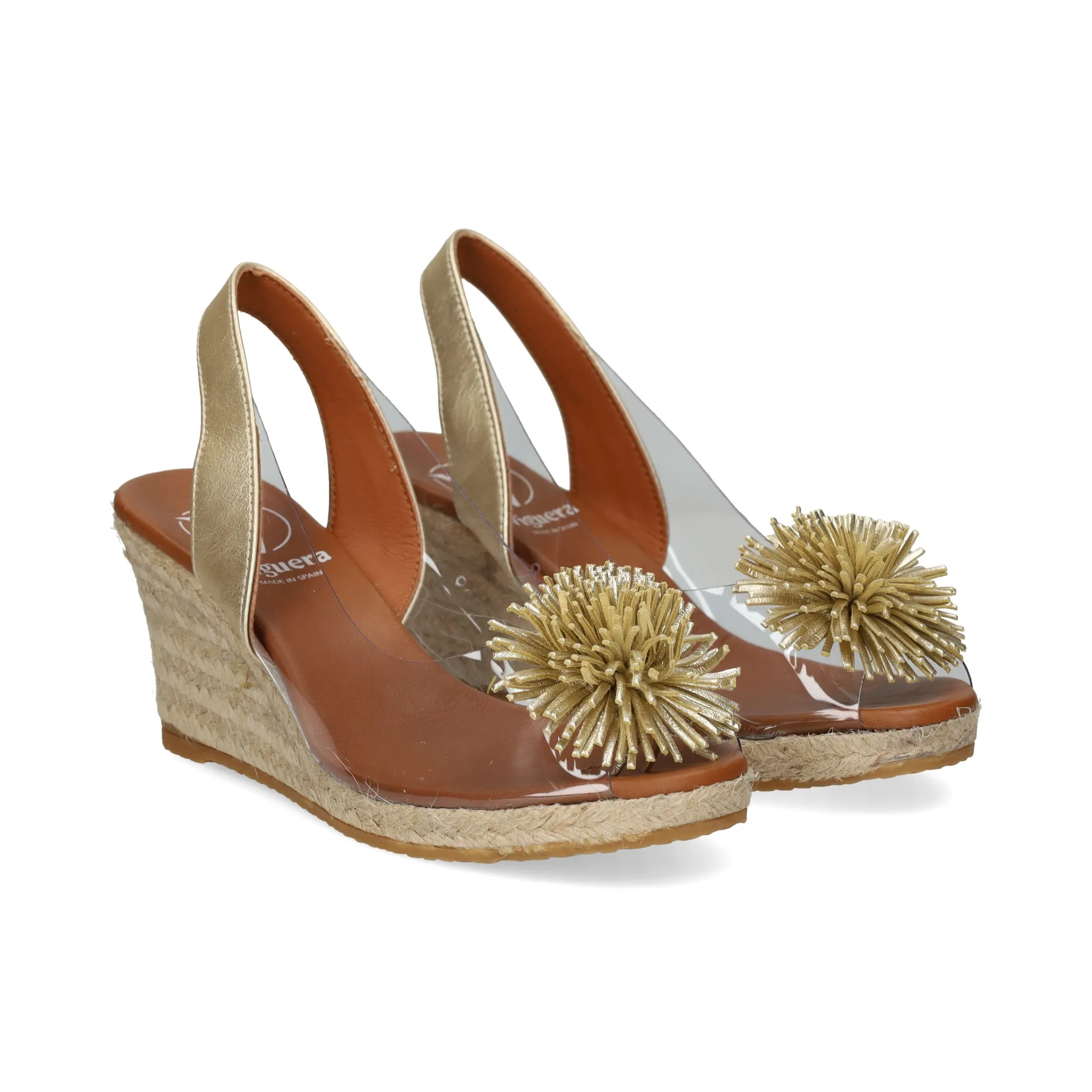 VIGUERA Zapatos cuña PLATINO
