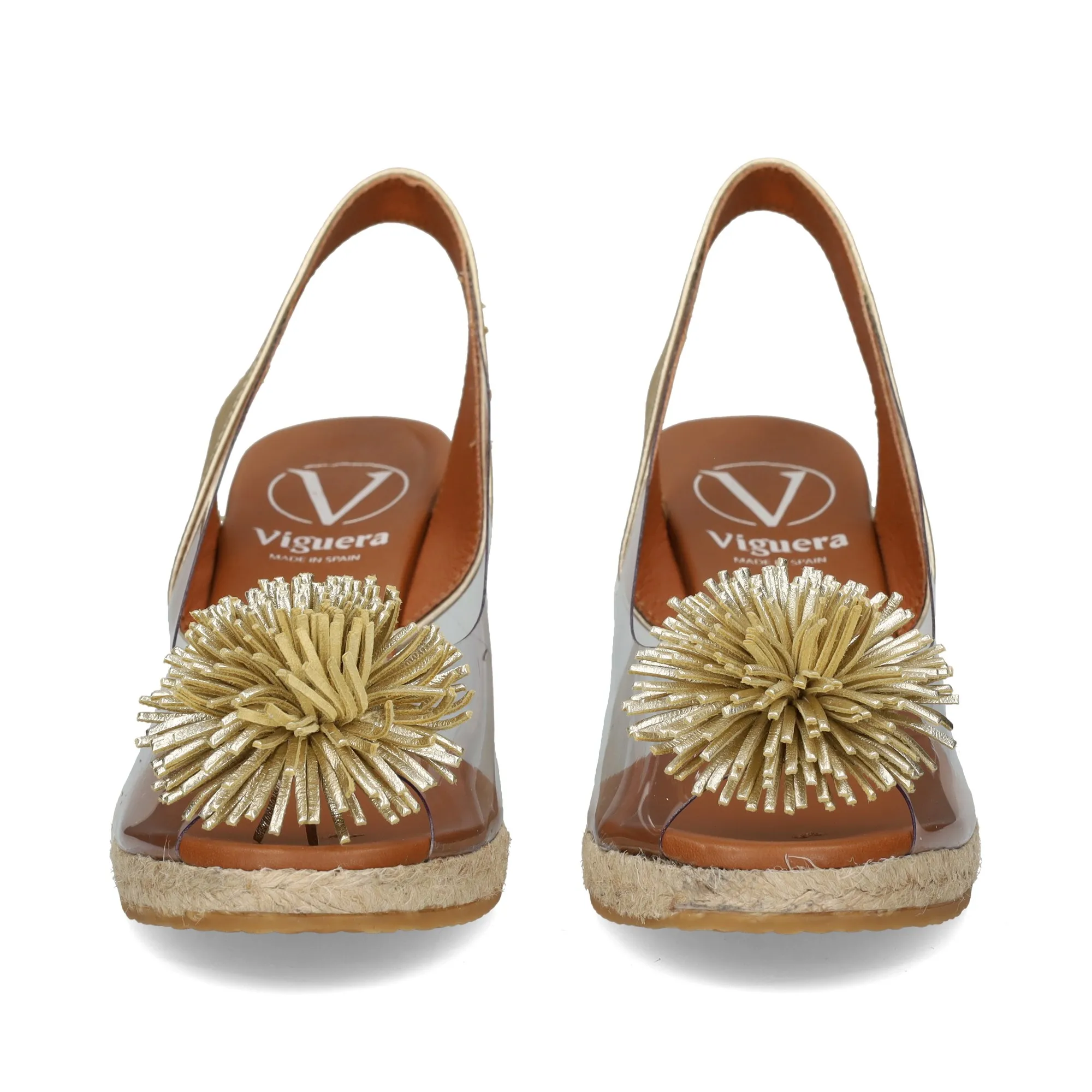 VIGUERA Zapatos cuña PLATINO