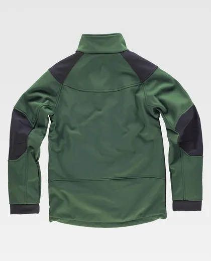 Workshell combinado con detalles reflectantes Verde Oscuro / Negro